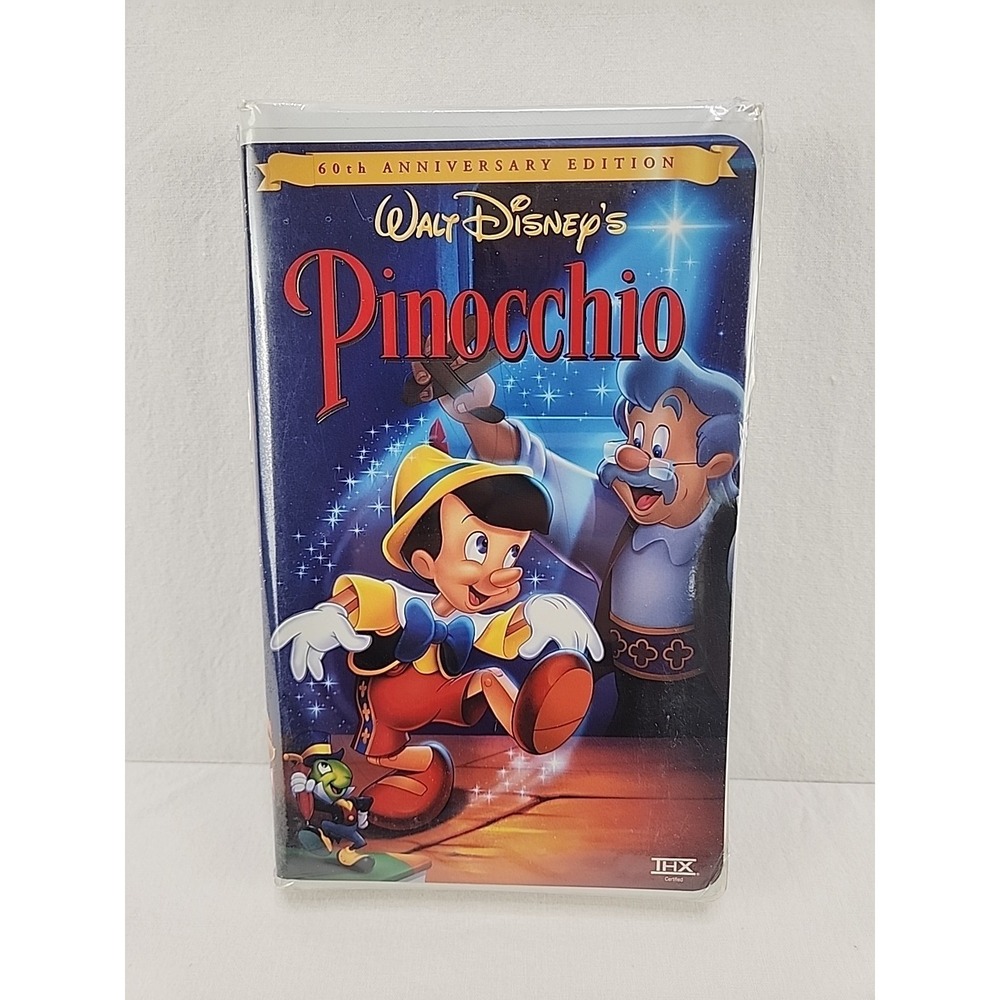 Pinocchio 60th Anniversary Edition Walt Disney Movie VHS Sealed